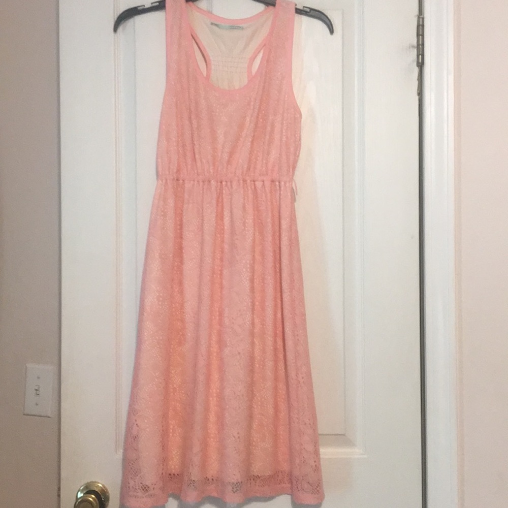 Pink lace dress